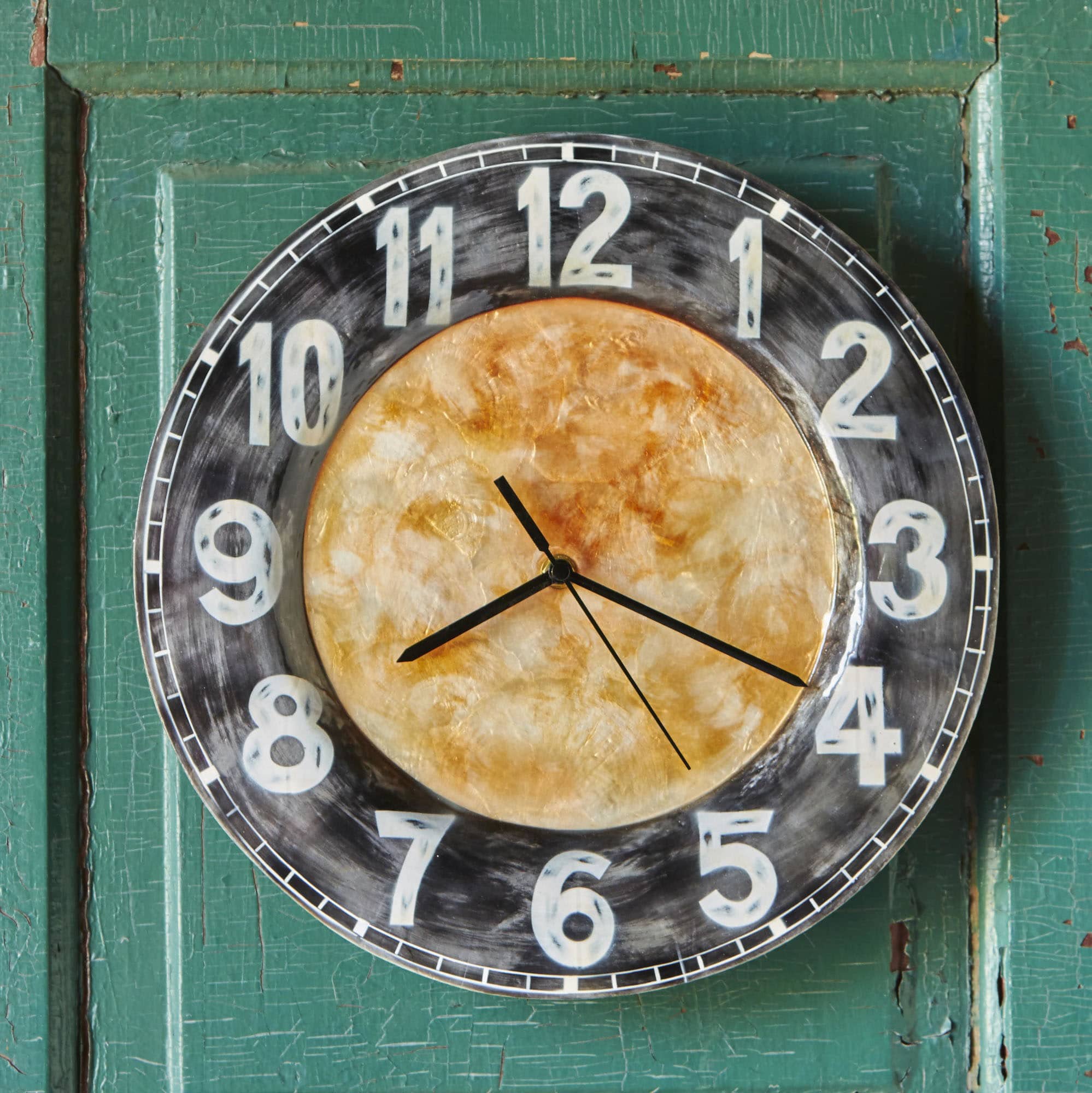 Clock Wall Decor With Black Rim (Case of 4) (m1501 c4) - Image 4