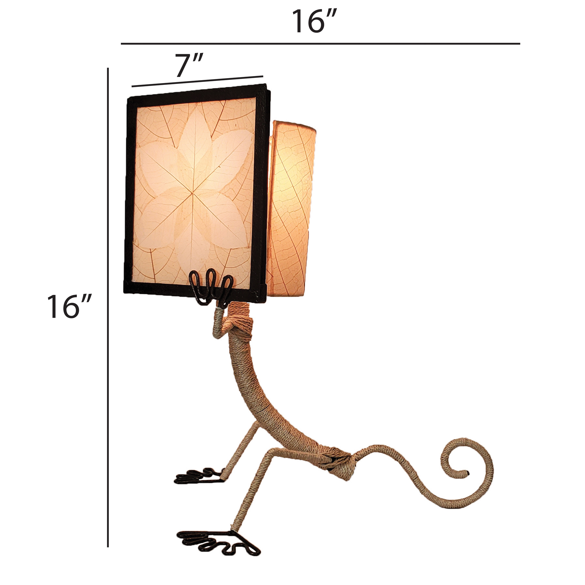 Enlightened Gecko Table Lamp Natural <br>(Item # 305 t n) - Image 3