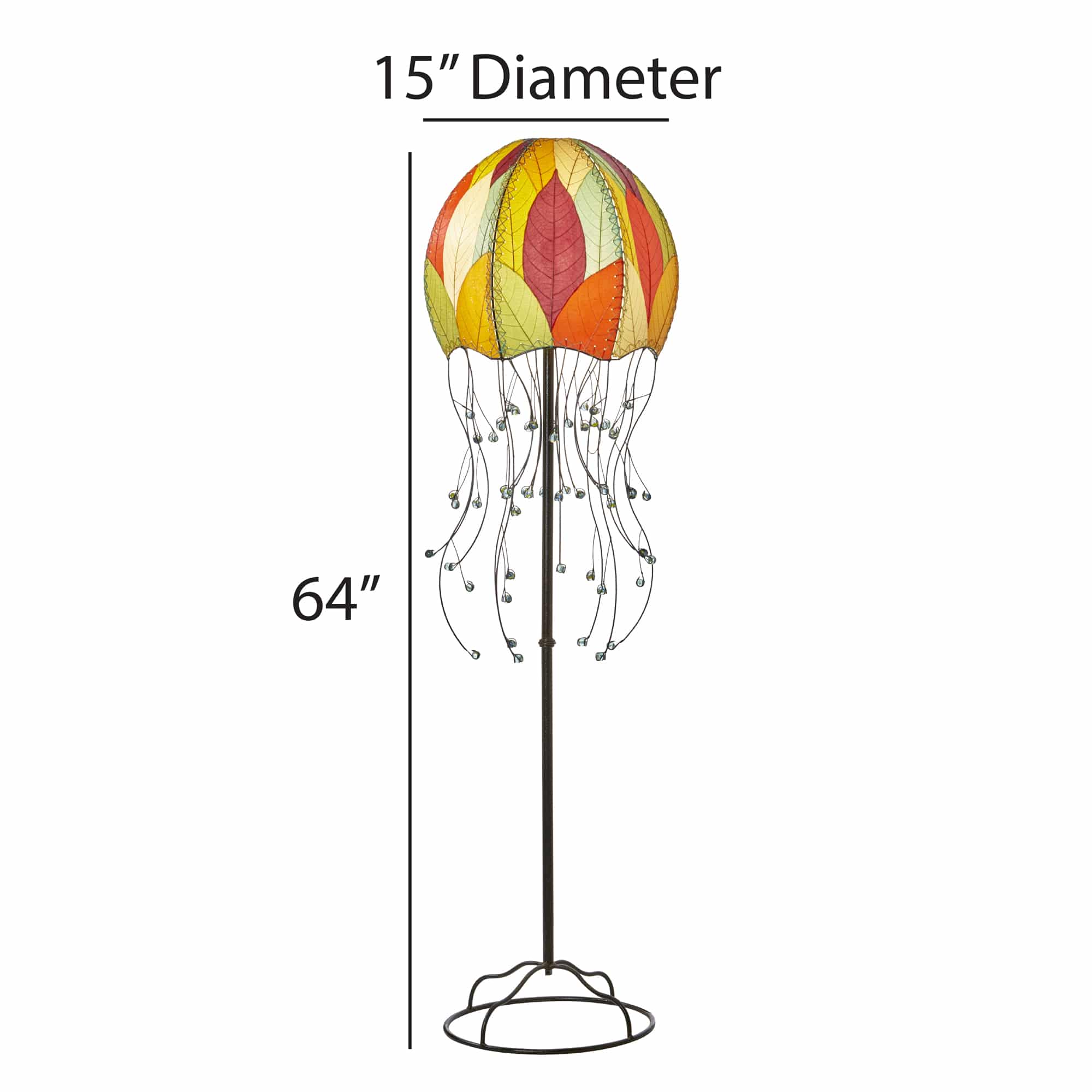 Jellyfish Large Floor Lamp Multi Color <br>(Item # 399 m) - Image 3