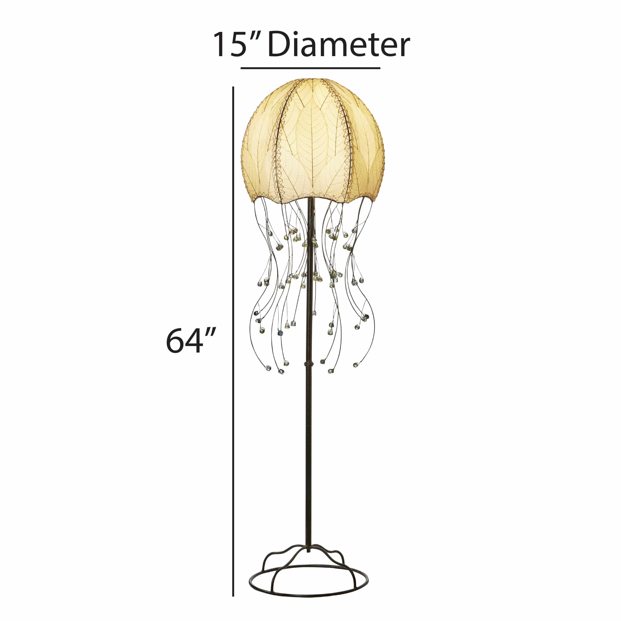 Jellyfish Large Floor Lamp Natural <br>(Item # 399 n) - Image 3