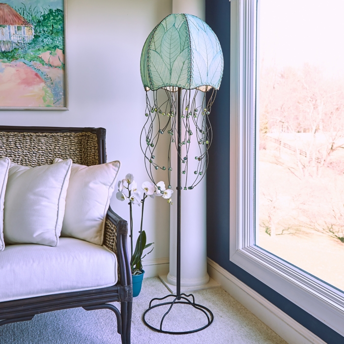 Jellyfish Large Floor Lamp Sea Blue <br>(Item # 399 sb) - Image 6