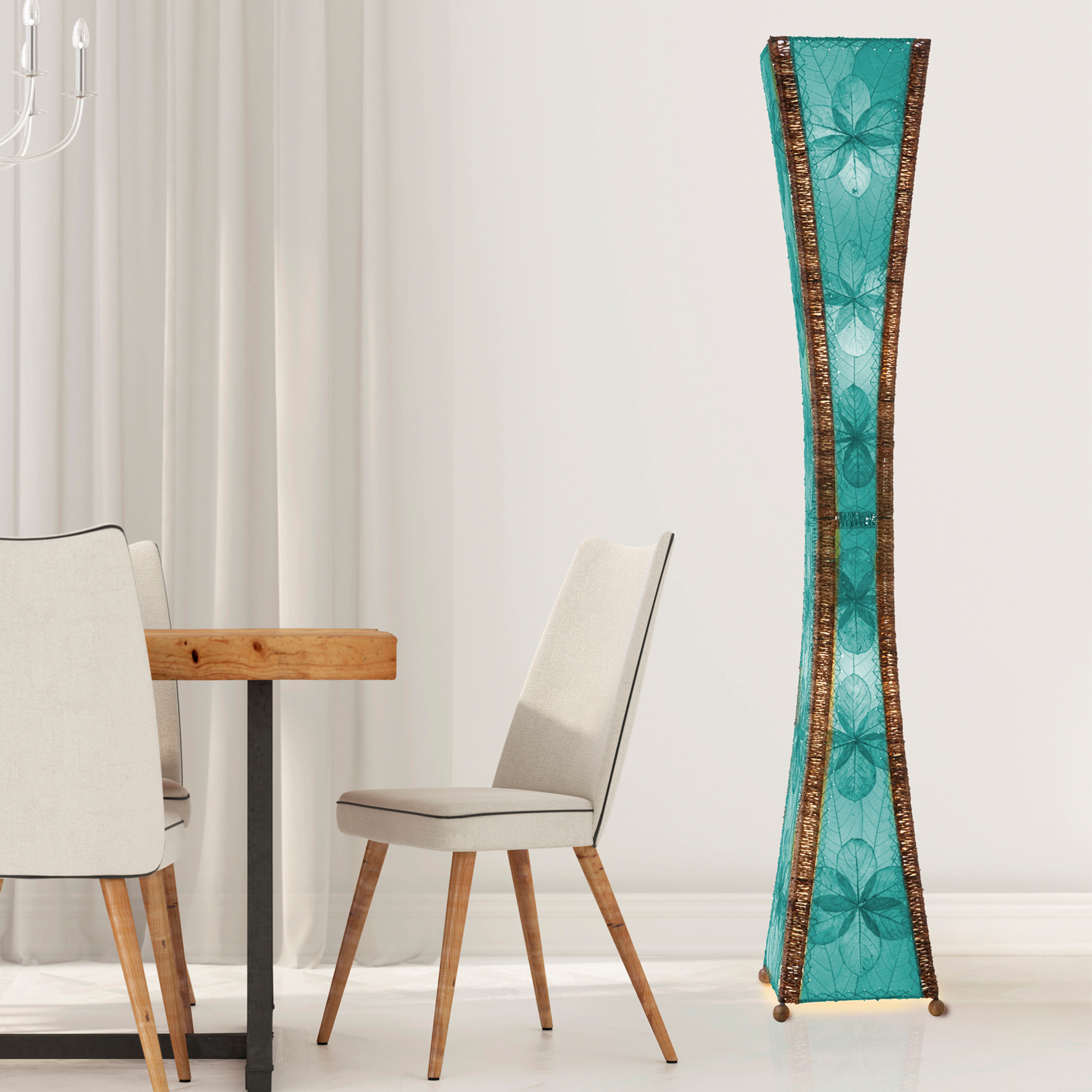 Hourglass Giant Floor Lamp Sea Blue <br>(Item # 553 xl sb) - Image 4