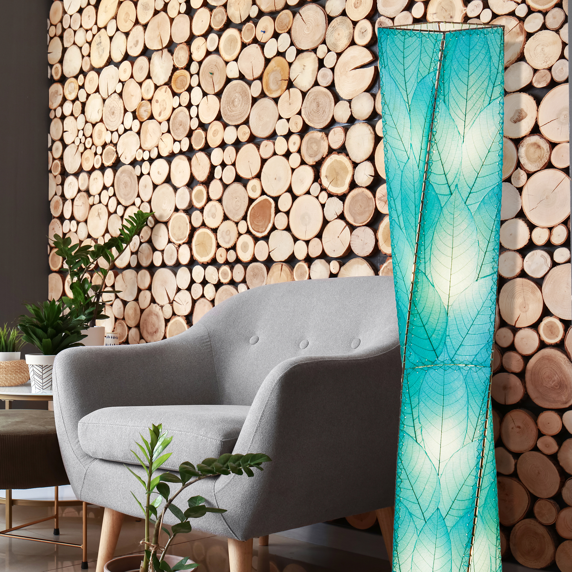 567-xl-sb-lifestyle Twist Floor Lamp