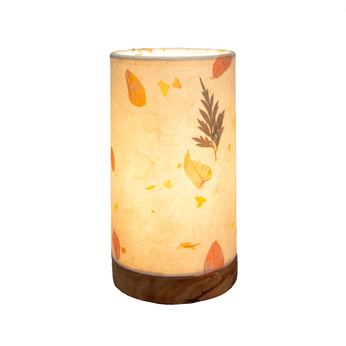 Mini Paper Cylinder Table Lamp Fern Natural <br>(Item # 646 b) - Image 4