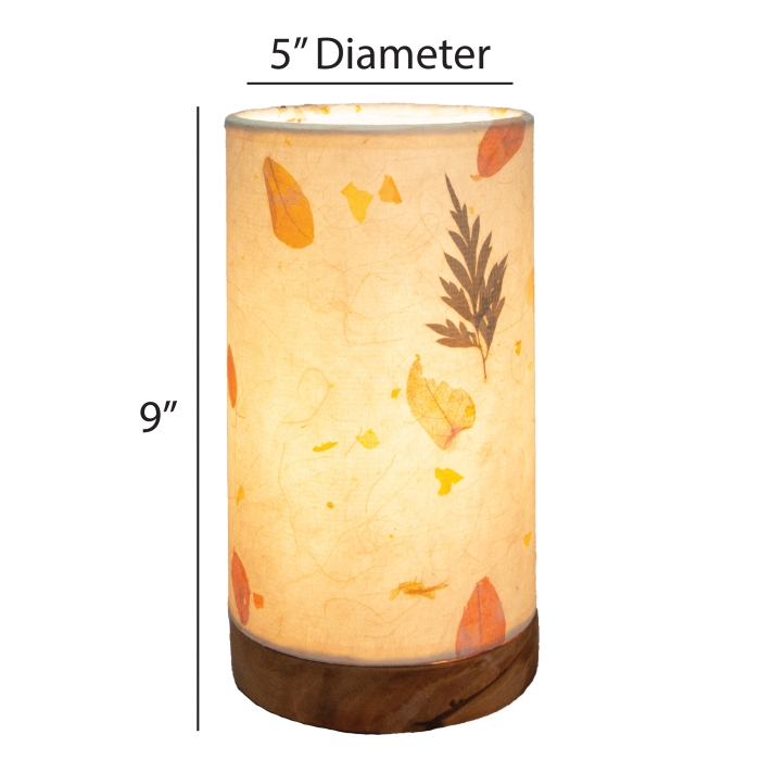 Mini Paper Cylinder Table Lamp Fern Natural <br>(Item # 646 b) - Image 3