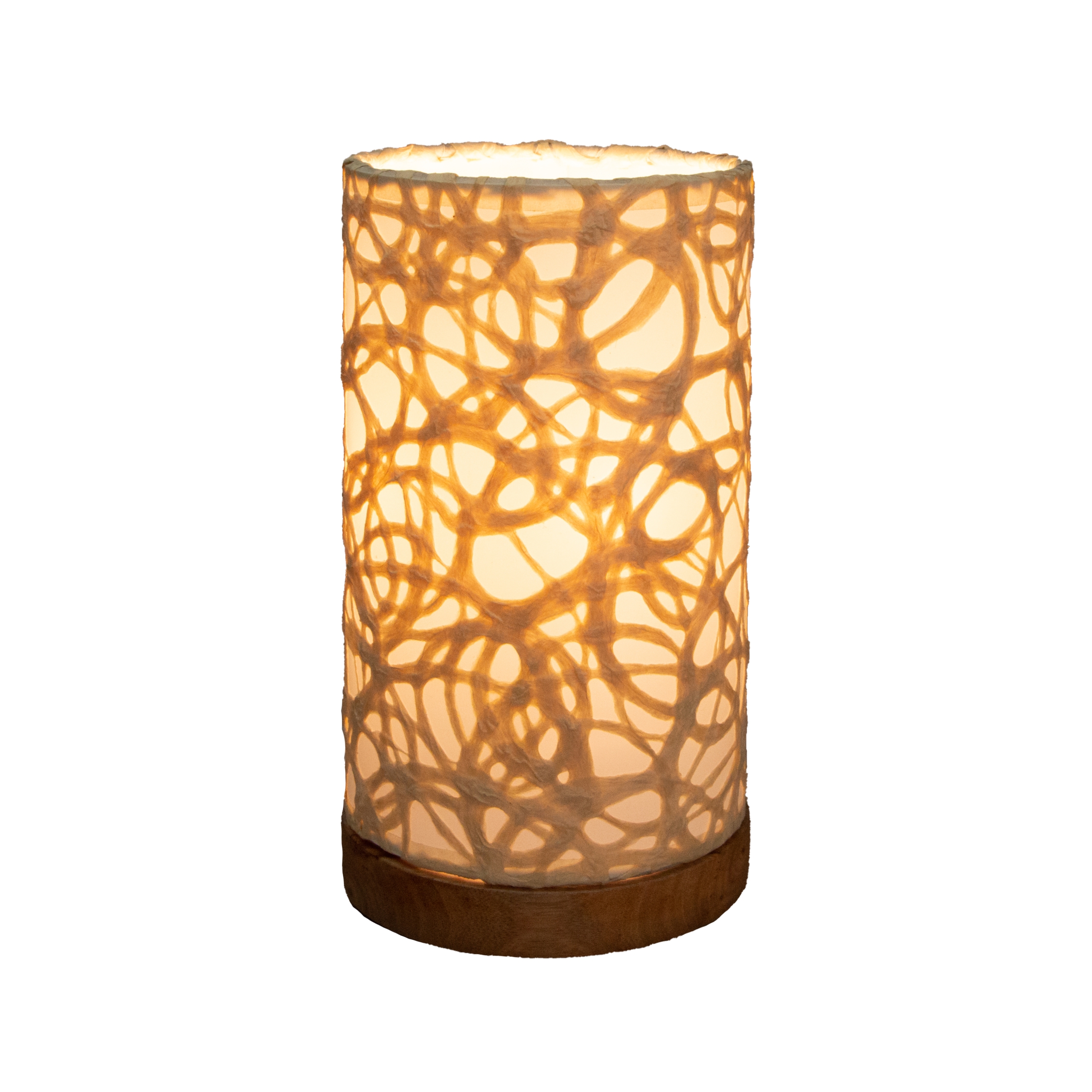 Mini Paper Cylinder Table Lamp Swirl Natural <br>(Item # 646 d) - Image 4