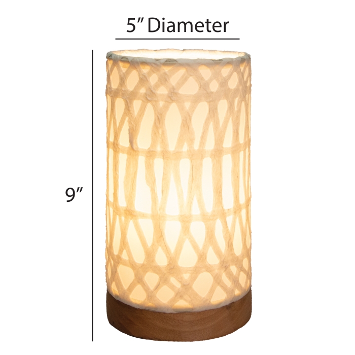 Mini Paper Cylinder Table Lamp Arches Natural <br>(Item # 646 i) - Image 3