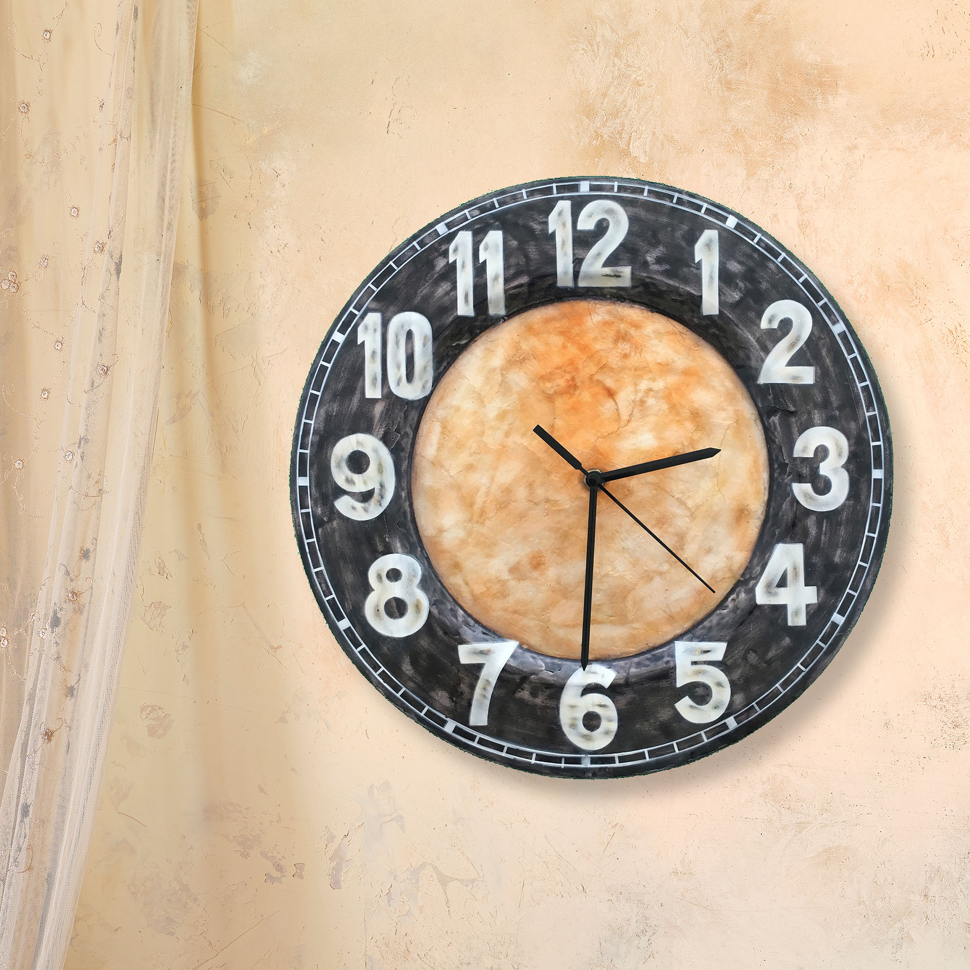 Clock Wall Decor With Black Rim (Case of 4) (m1501 c4) - Image 3