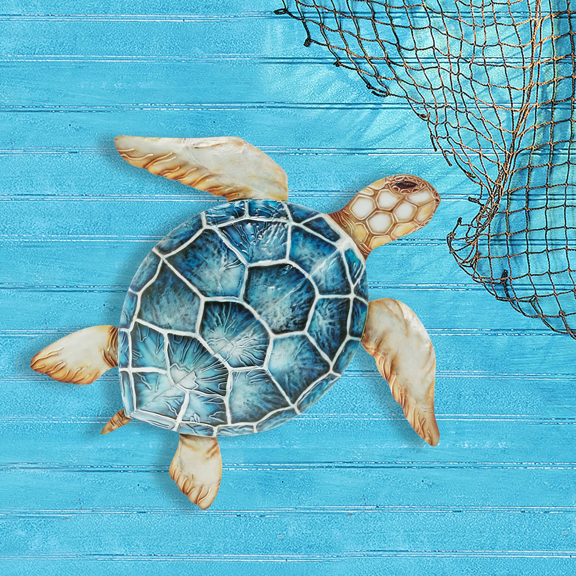 Sea Turtle Wall Decor Blue <br>(Item # m8057) - Image 3