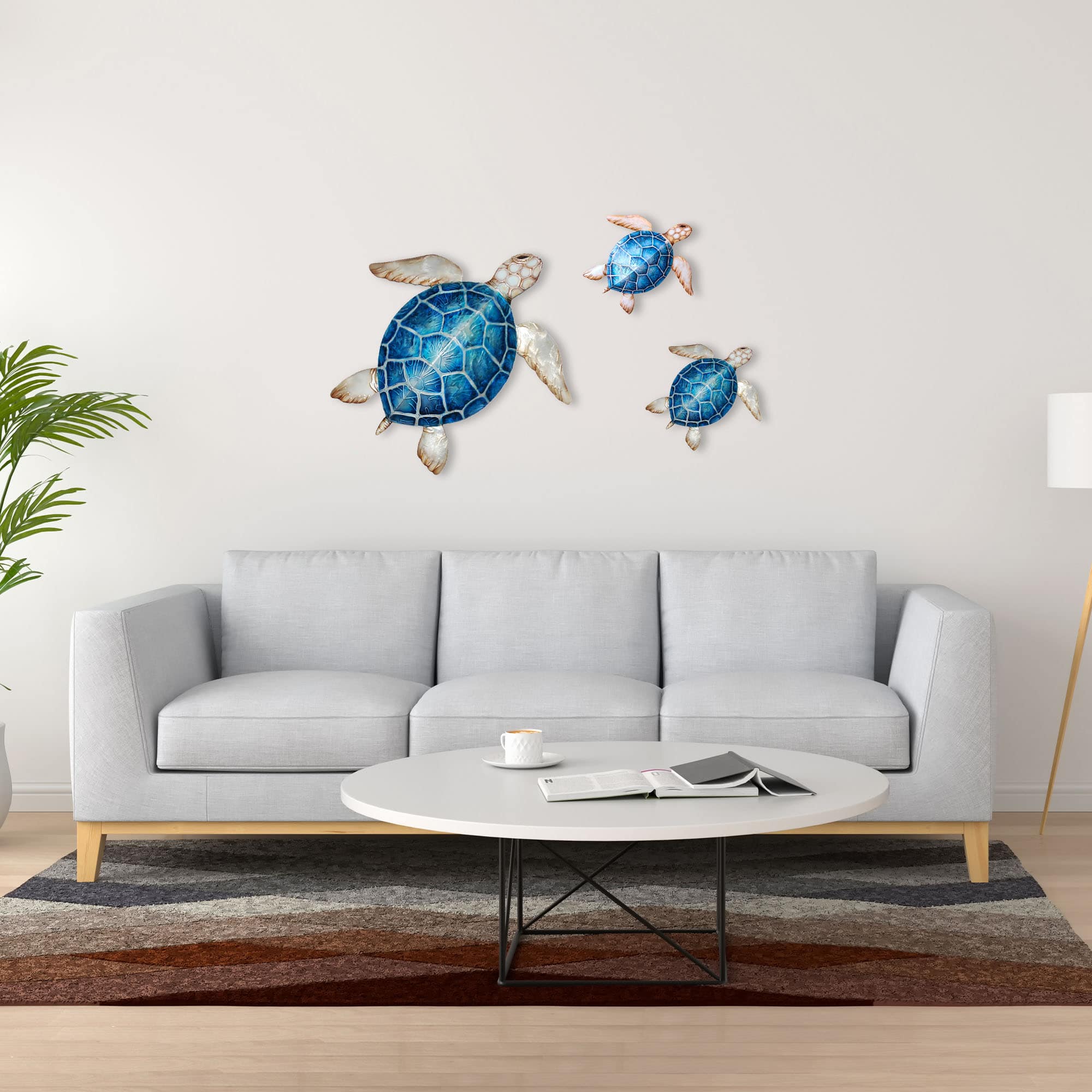 Sea Turtle Small Wall Decor Blue <br>(Item # m8059) - Image 5