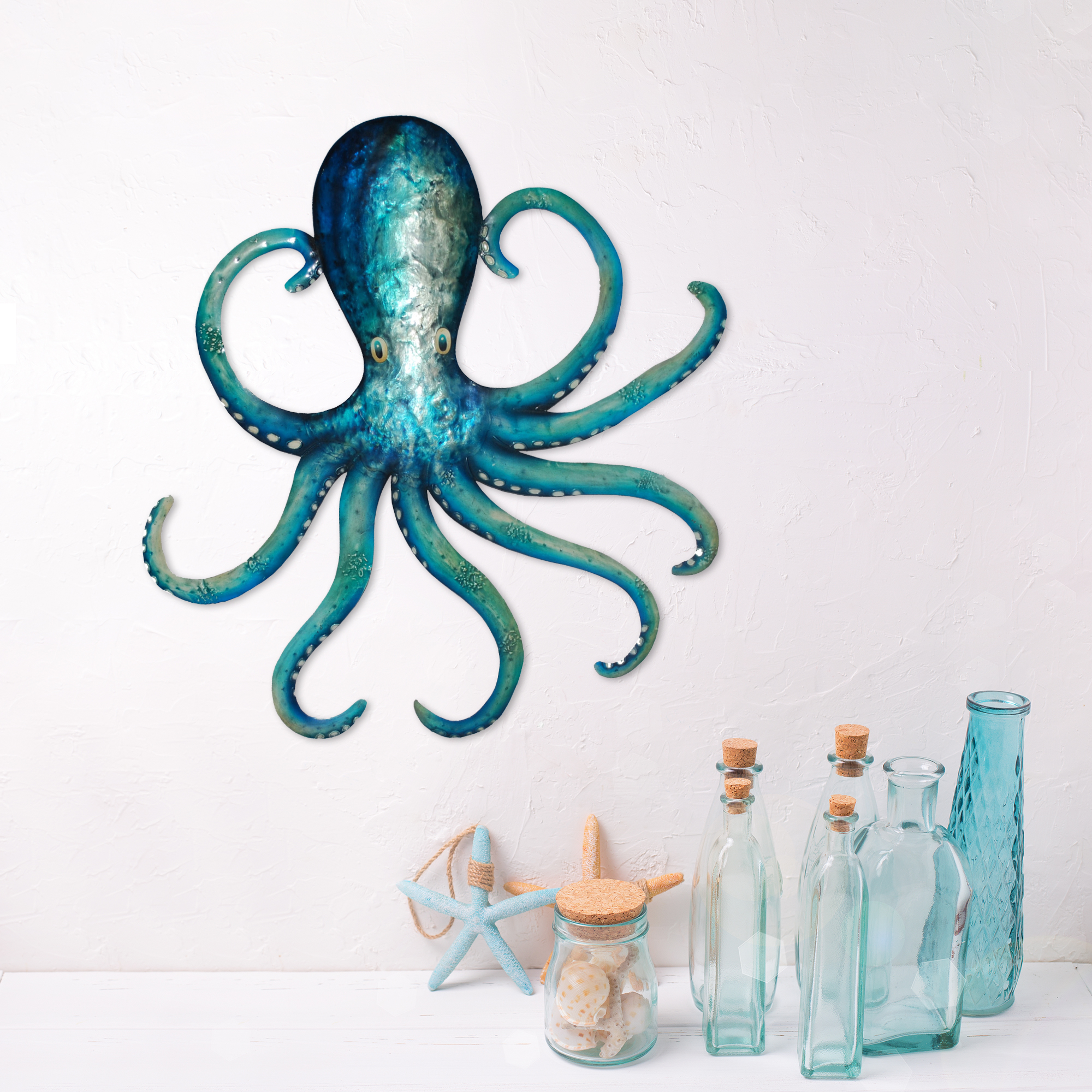 Octopus Wall Decor Blue <br>(Item # m8150 b) - Image 3