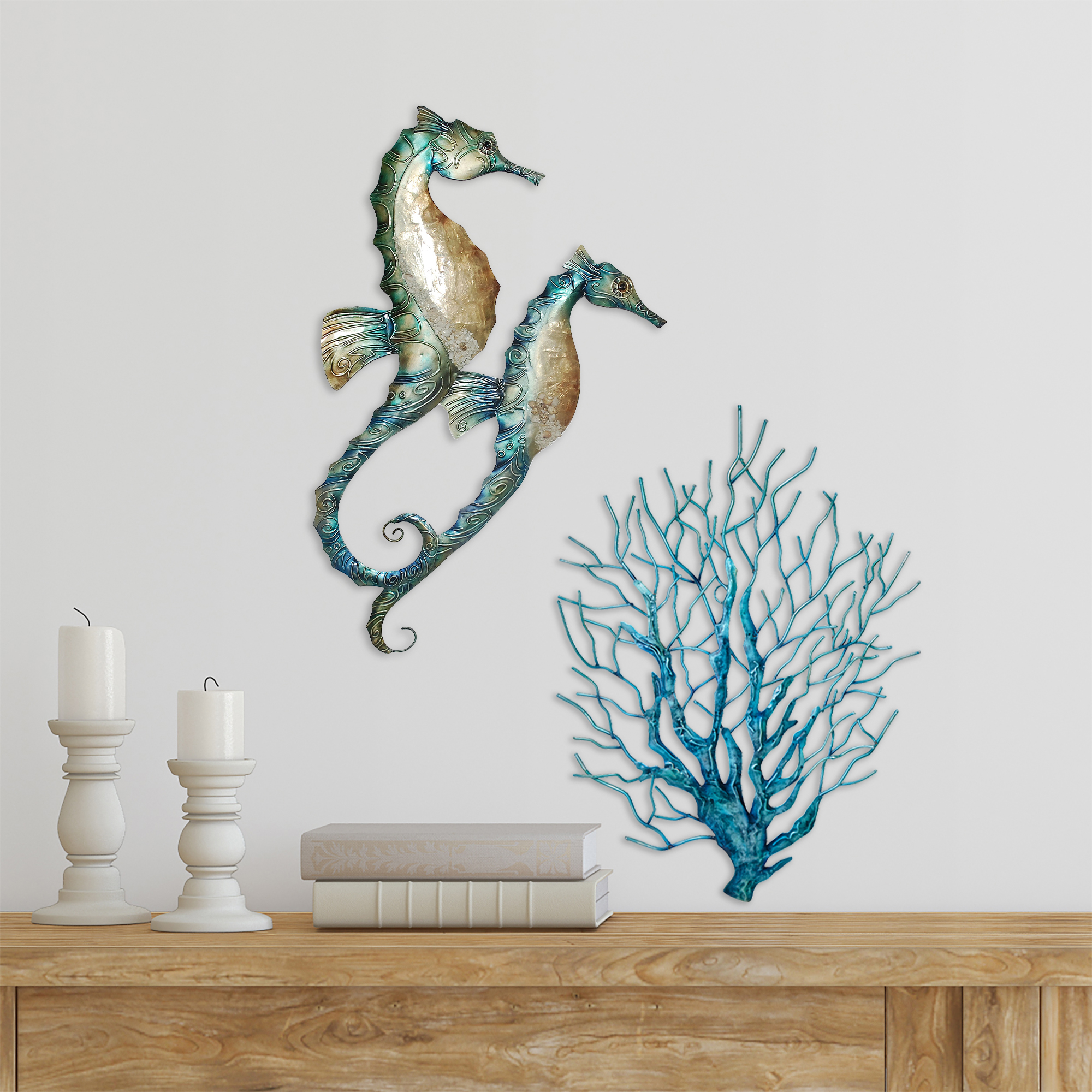 Coral Wall Decor Sea Blue <br>(Item # m8303 sb) - Image 4