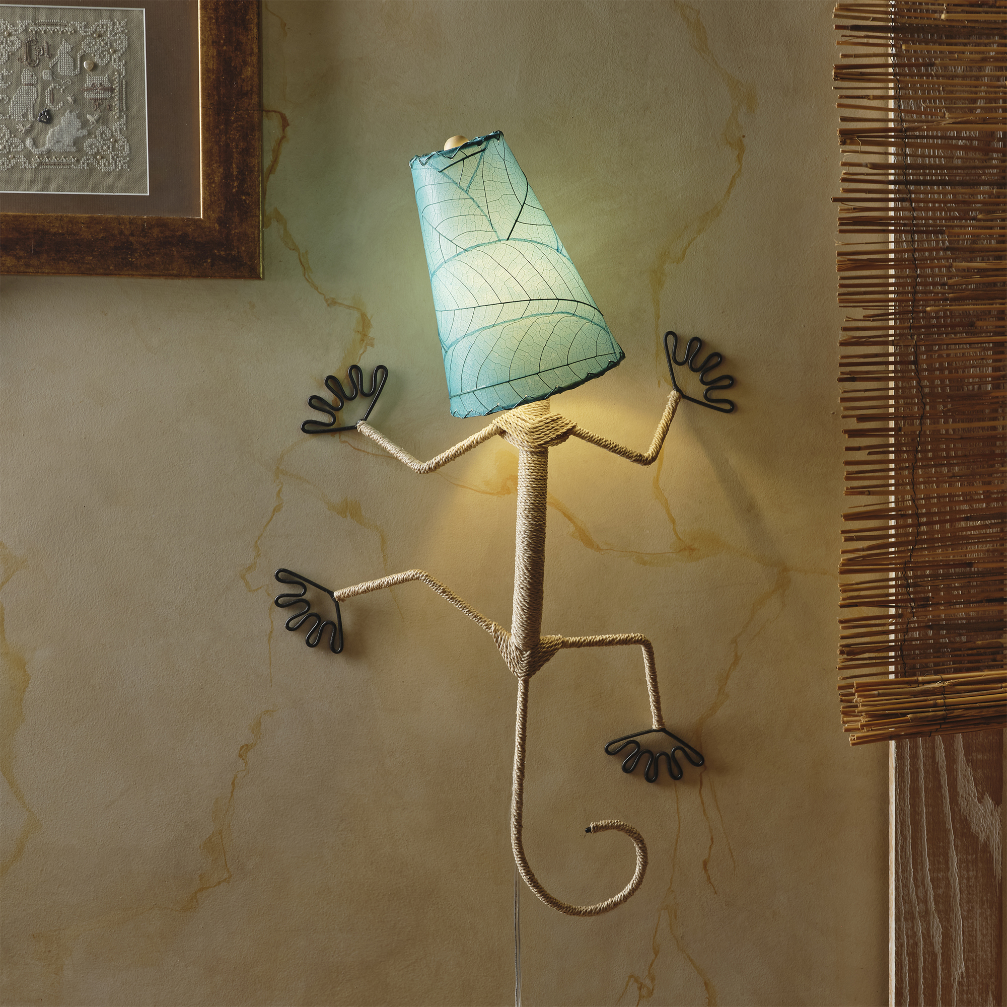 Gecko Wall Lamp Shade Sea Blue <br>(Item # 396 sbs) - Image 4