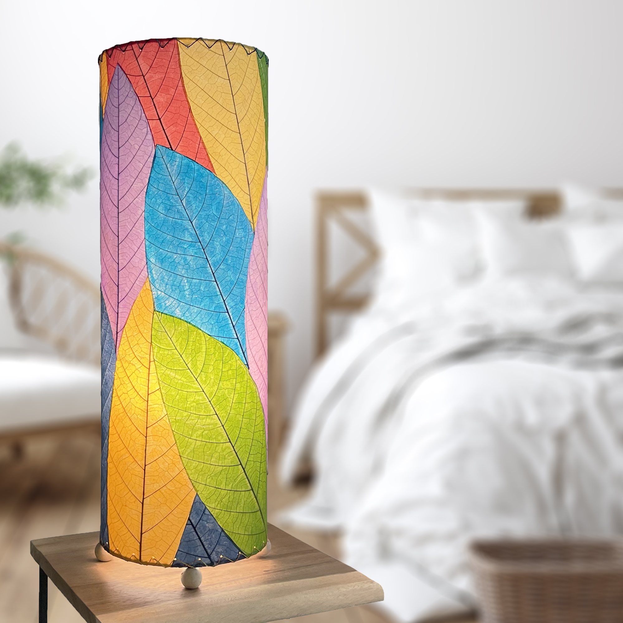 24 Inch Cocoa Leaf Cylinder Table Lamp Multi Color <br>(Item # 307 t m) - Image 5