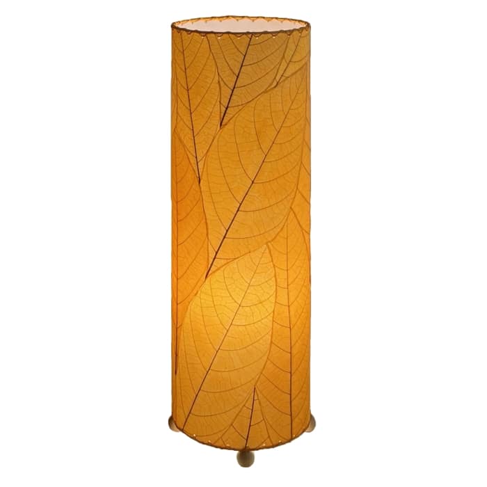 24 Inch Cocoa Leaf Cylinder Table Lamp Orange <br>(Item # 307 t o) - Image 4