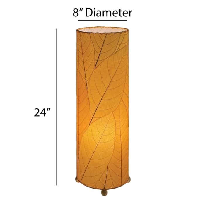 24 Inch Cocoa Leaf Cylinder Table Lamp Orange <br>(Item # 307 t o) - Image 3