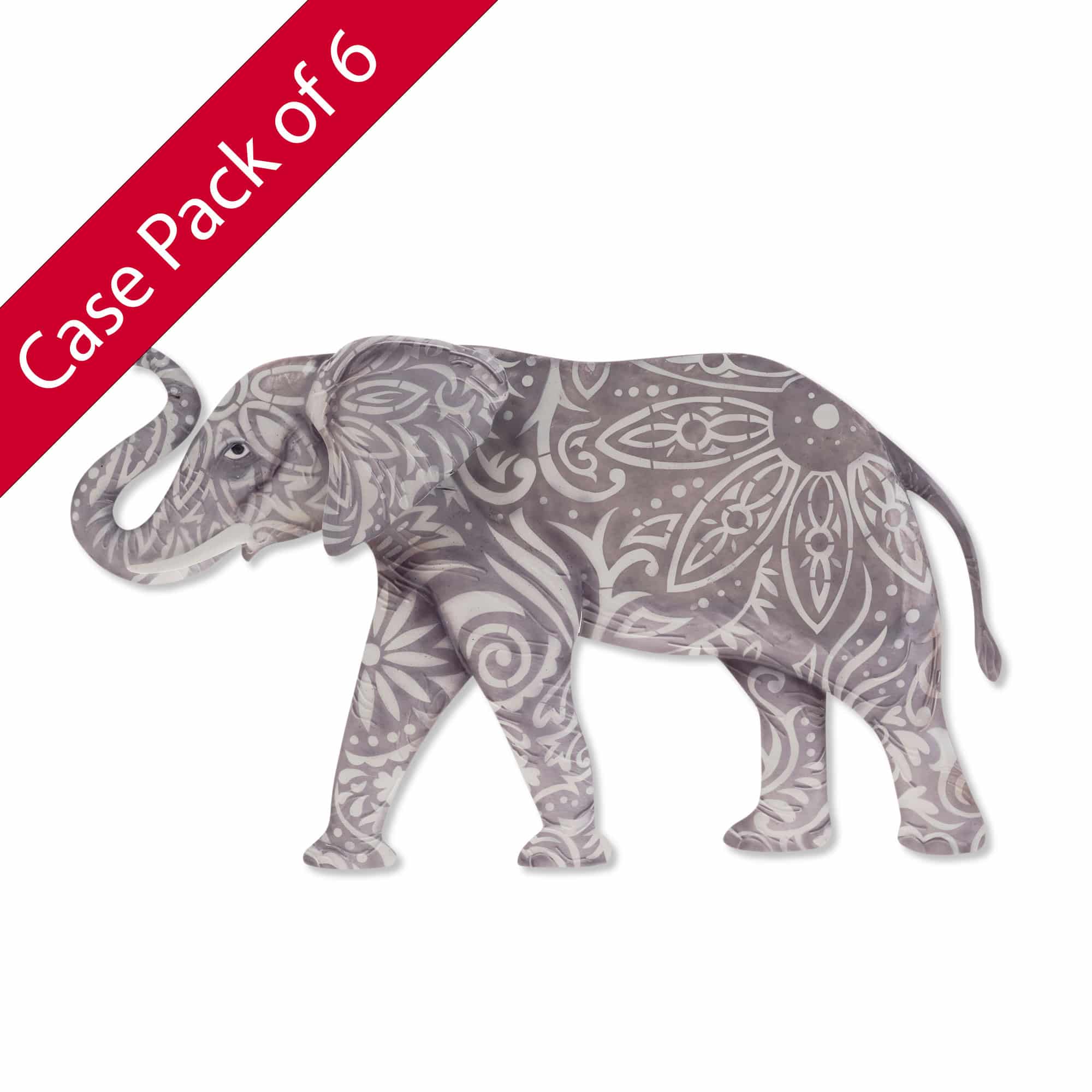 Elephant Wall Decor Gray (Case of 6) (m7050 gr c6)