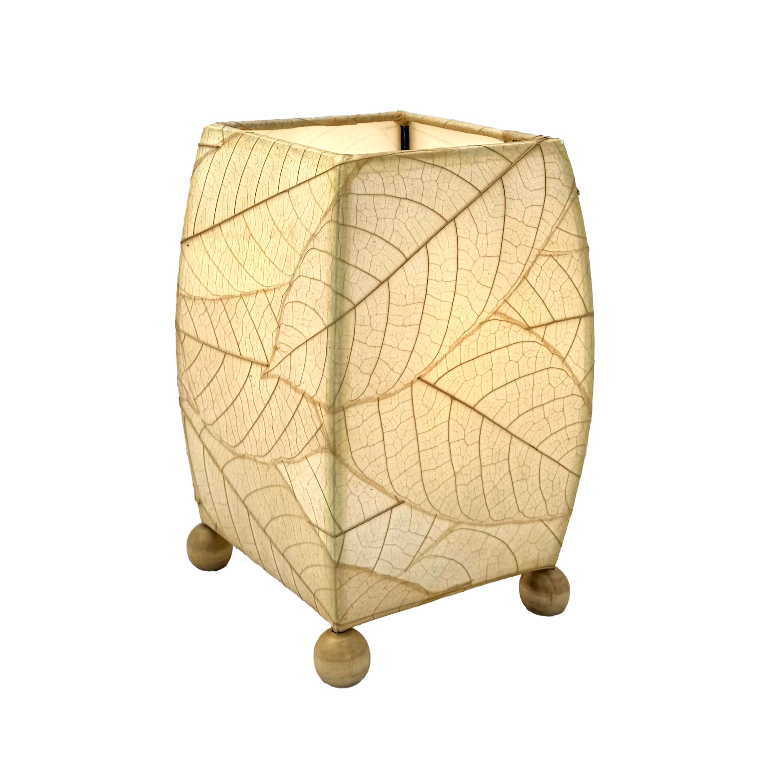 Mini Square Cocoa Leaf Table Lamp Natural <br>(Item # 377 n) - Image 4