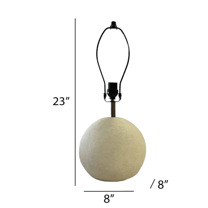 Chronicle Sphere Lamp Base White <br>(Item # 901 t wh) - Image 2