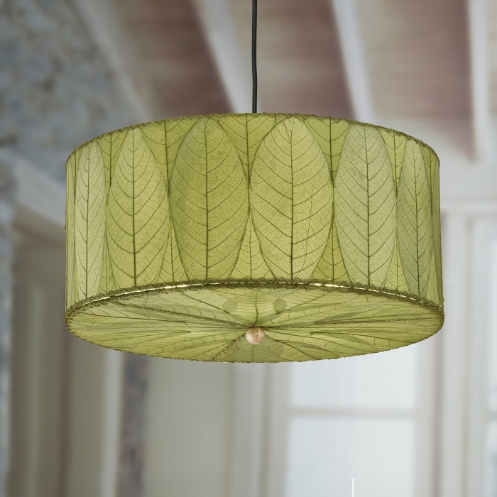 Drum Pendant 24 Inch Green <br>(Item # 497 ag)