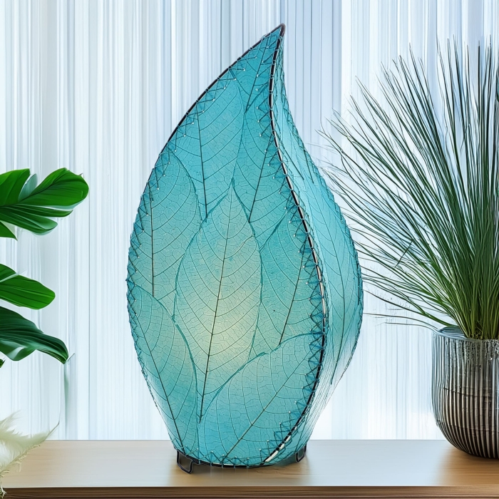 24 Inch Leaflet Lamp Sea Blue <br>(Item # 347 l sb)