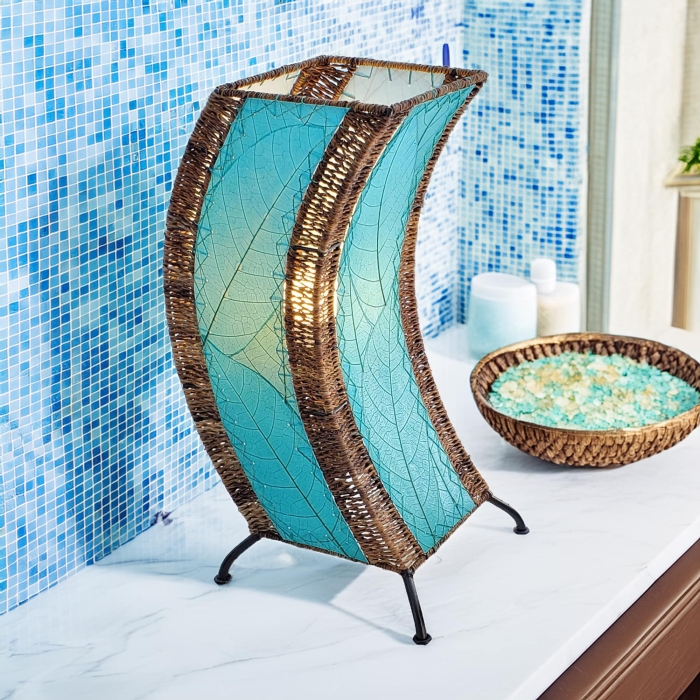 C Shape Table Lamp Sea Blue <br>(Item # 566 sb) - Image 2