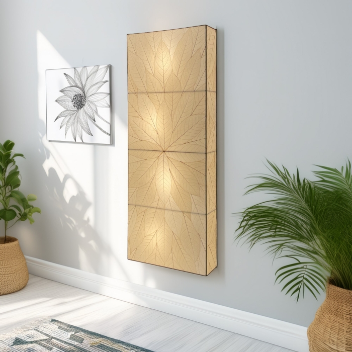 Sunburst Panel Wall Lamp Natural <br>(Item # 313 w n)