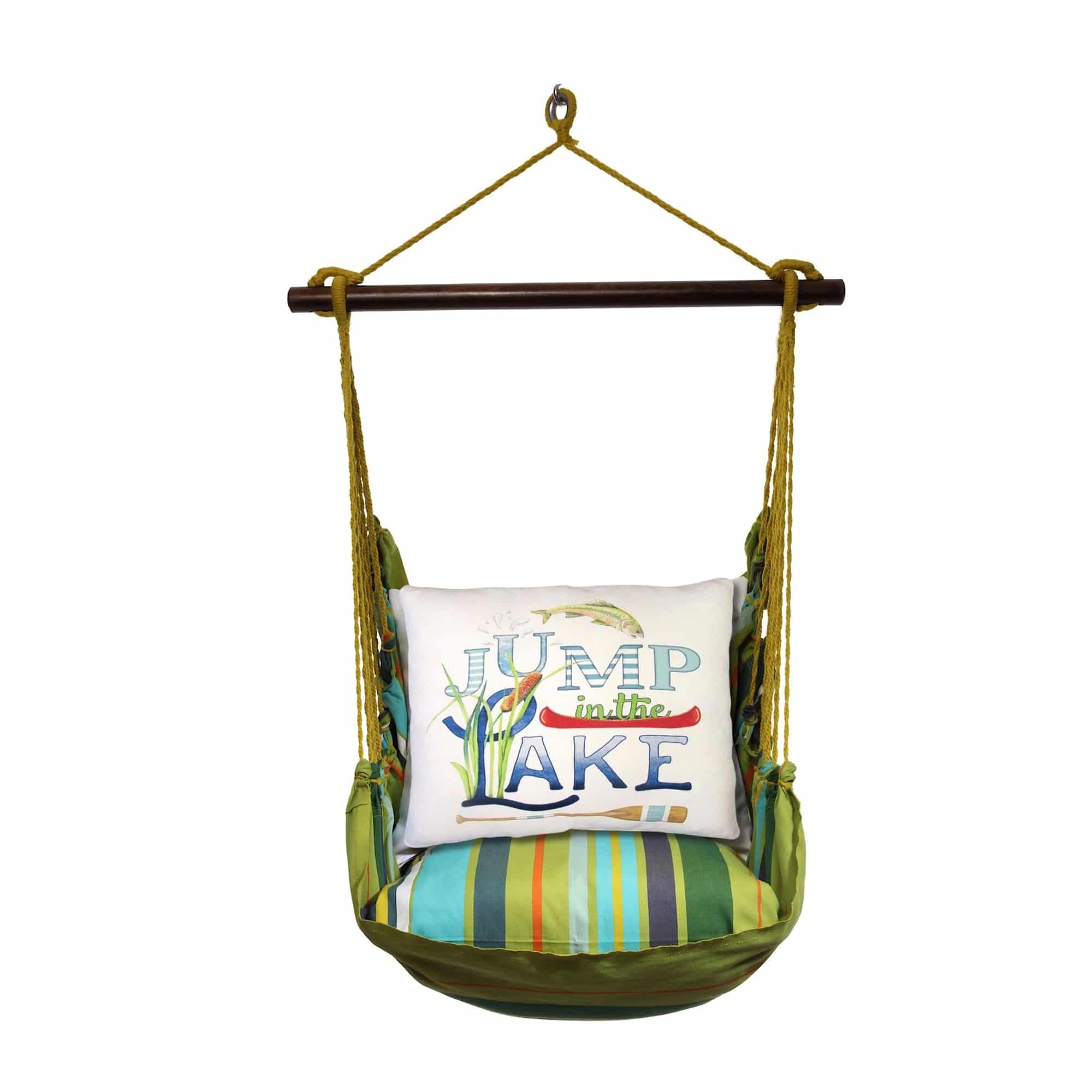 Swing Set 4 piece - Citrus Stripe w/ Go Jump in Lake <br>(Item # ctmlt707-sp) - Image 3
