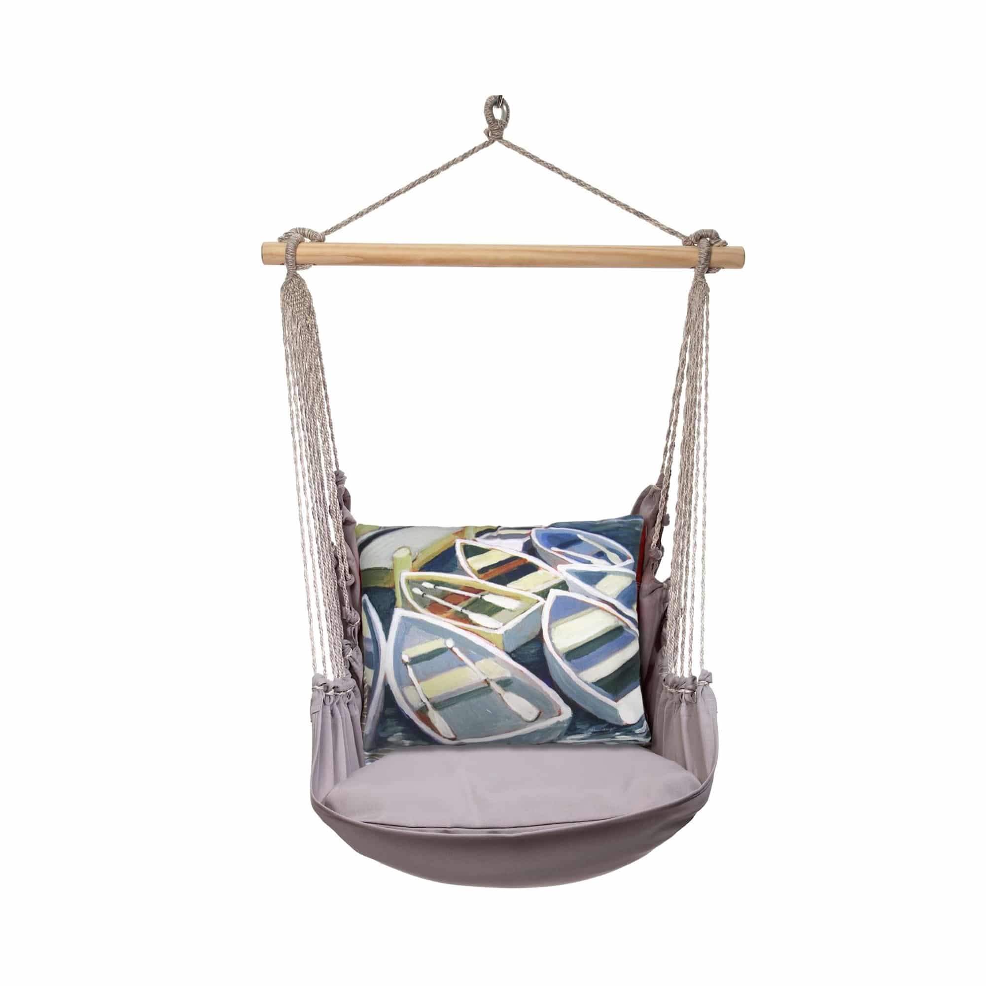 Swing Set 4 piece - Gray Solid w/ Boats <br>(Item # grsw403-sp) - Image 3