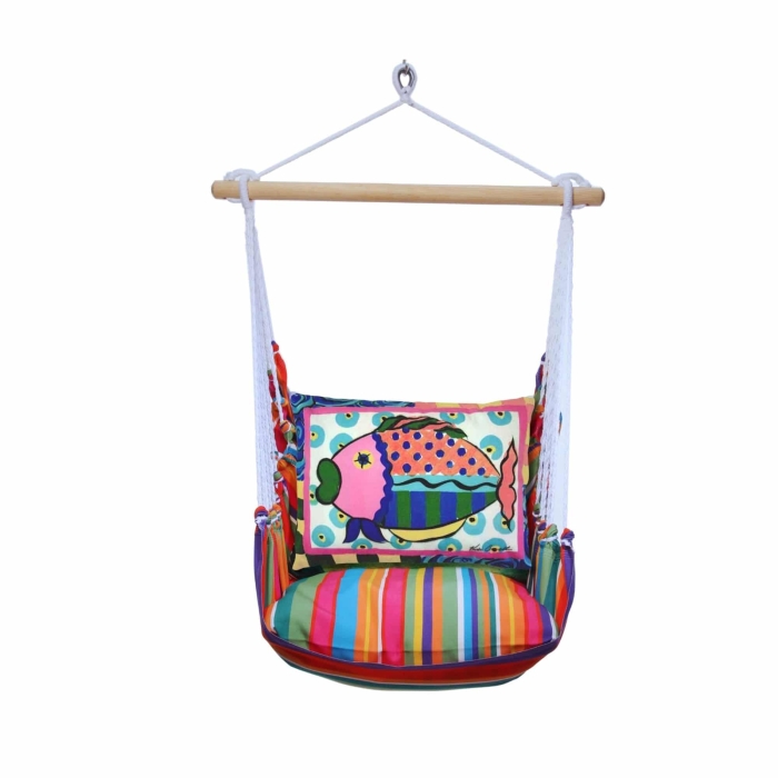 Swing Set 4 piece - Le Jardin Stripe w/ Fish <br>(Item # ljvc-sp) - Image 3