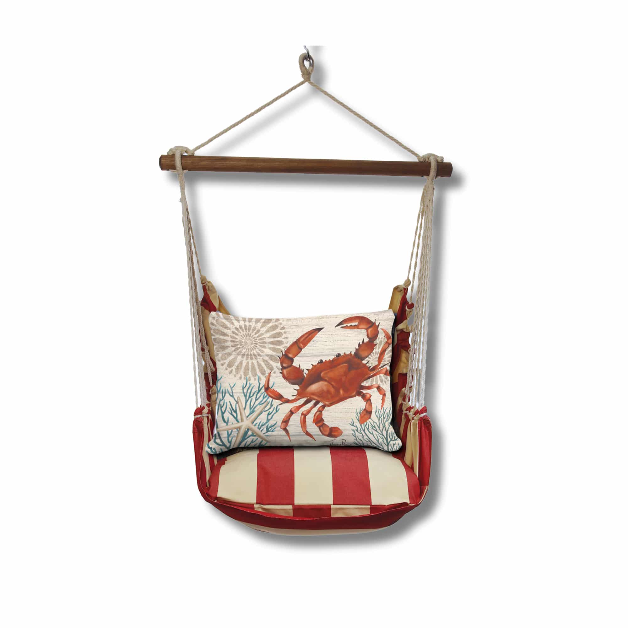 Swing Set 4 piece - Americana Stripe w/ Crab with Corals <br>(Item # sws-am-jap2502) - Image 3