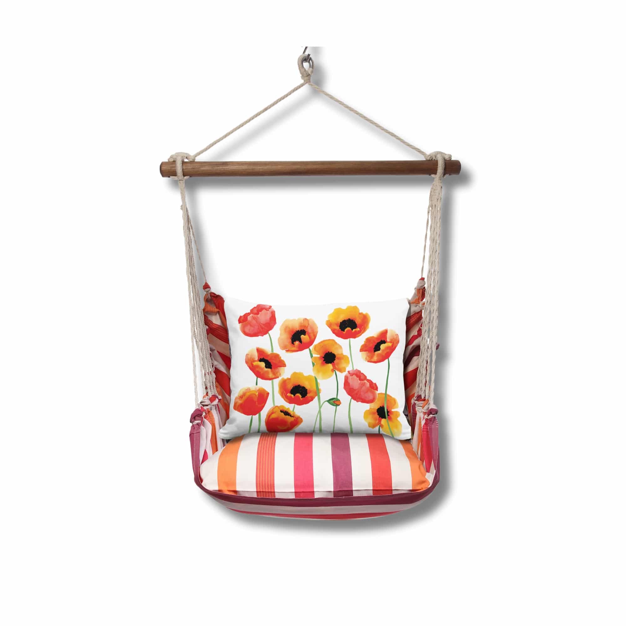 Swing Set 4 piece - Cristina Stripe w/ Poppy Blossoms <br>(Item # sws-cr-ag2501) - Image 3