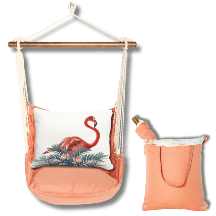 Swing Set 4 piece - Living Coral w/ Vivid Flamingo Pink <br>(Item # sws-lc-gd2501) - Image 2