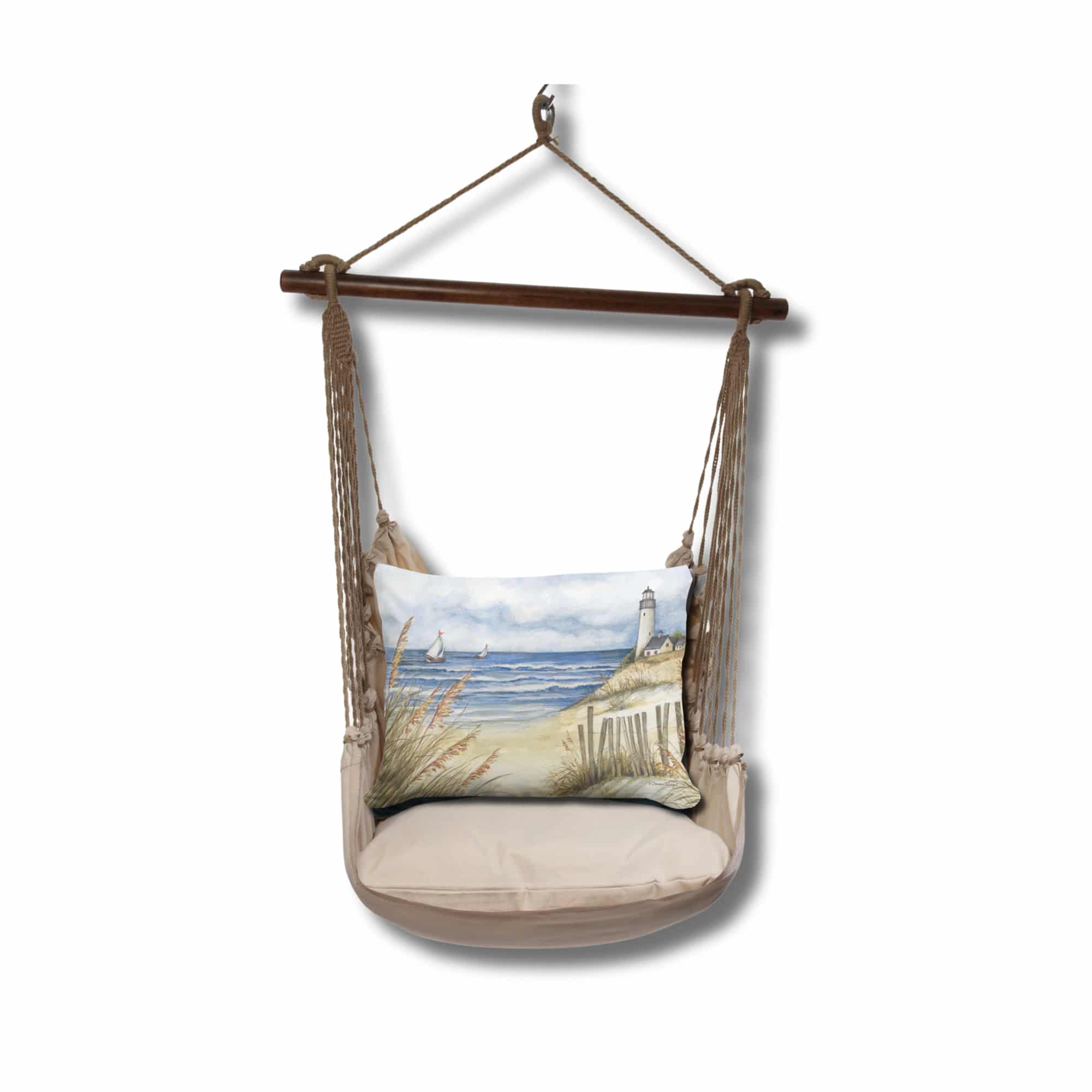 Swing Set 4 piece - Latte Solid w/ Beach and Lighthouse <br>(Item # sws-lt-sw2511) - Image 3