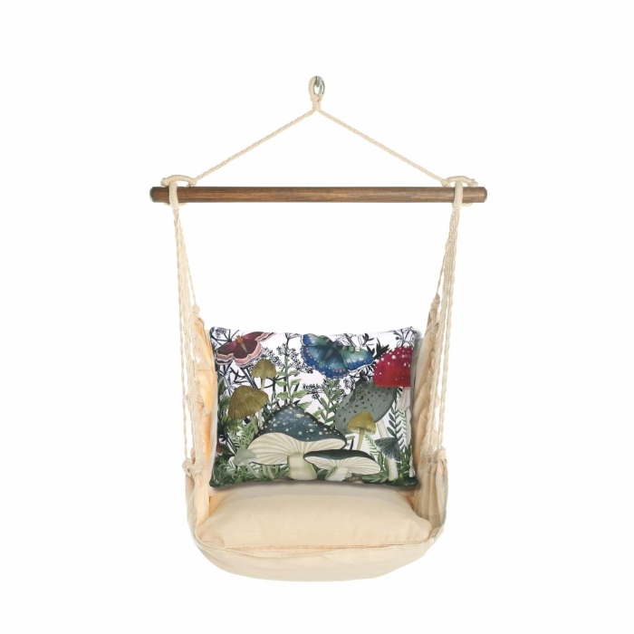Swing Set 4 piece - Magnolia Stripe w/ Botanical Mushrooms 2 <br>(Item # sws-ms-nt463) - Image 3