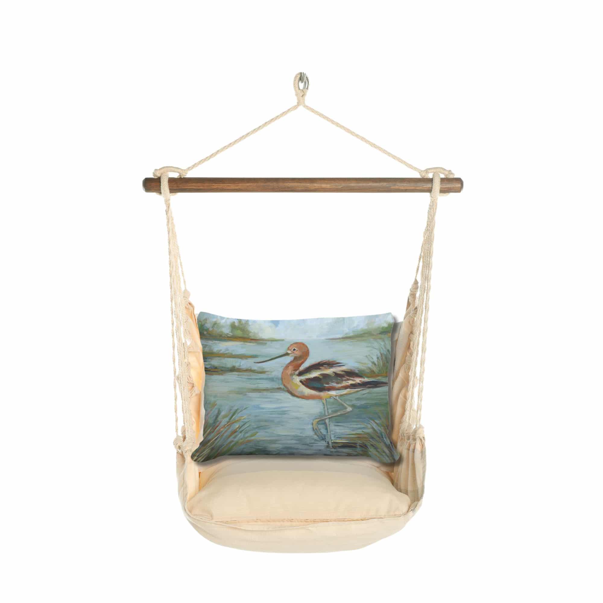 Swing Set 4 piece - Magnolia Stripe w/ Avocet Bird in Water <br>(Item # sws-ms-sw2505) - Image 3