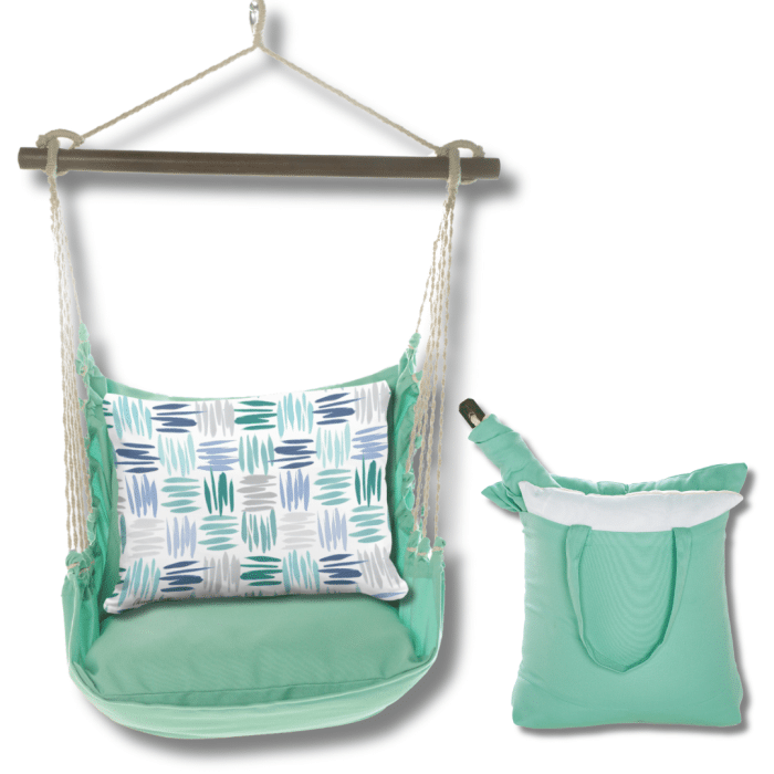 Swing Set 4 piece - Seafoam Green Solid w/ Whimsy Strokes <br>(Item # sws-sf-ag2503) - Image 2