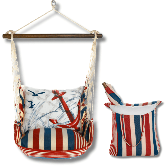 Swing Set 4 piece - Stars & Stripes w/ Red Anchor <br>(Item # sws-ss-ds2501) - Image 2
