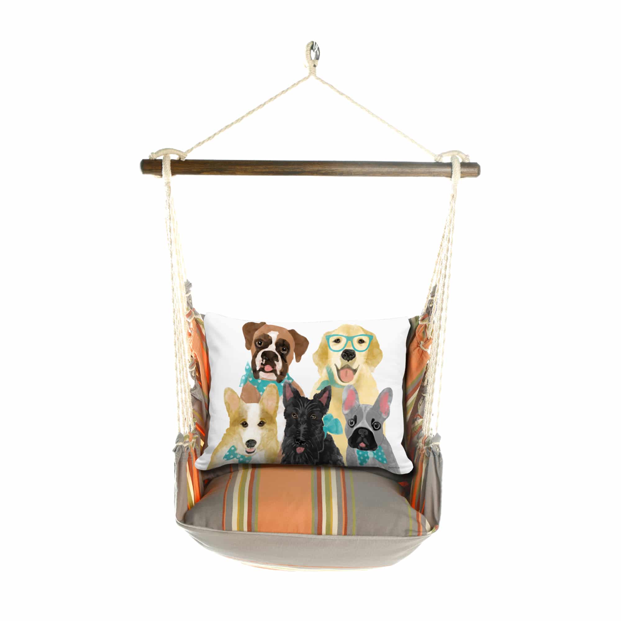 Swing Set 4 piece - Serene Sunset w/ Dog Portrait <br>(Item # sws-sun-jm2507) - Image 3