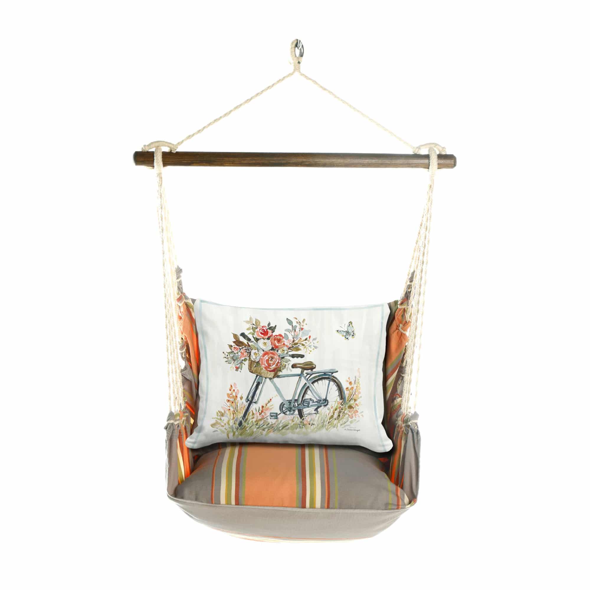 Swing Set 4 piece - Serene Sunset w/ Bike with Flower Basket <br>(Item # sws-sun-sw2502) - Image 3
