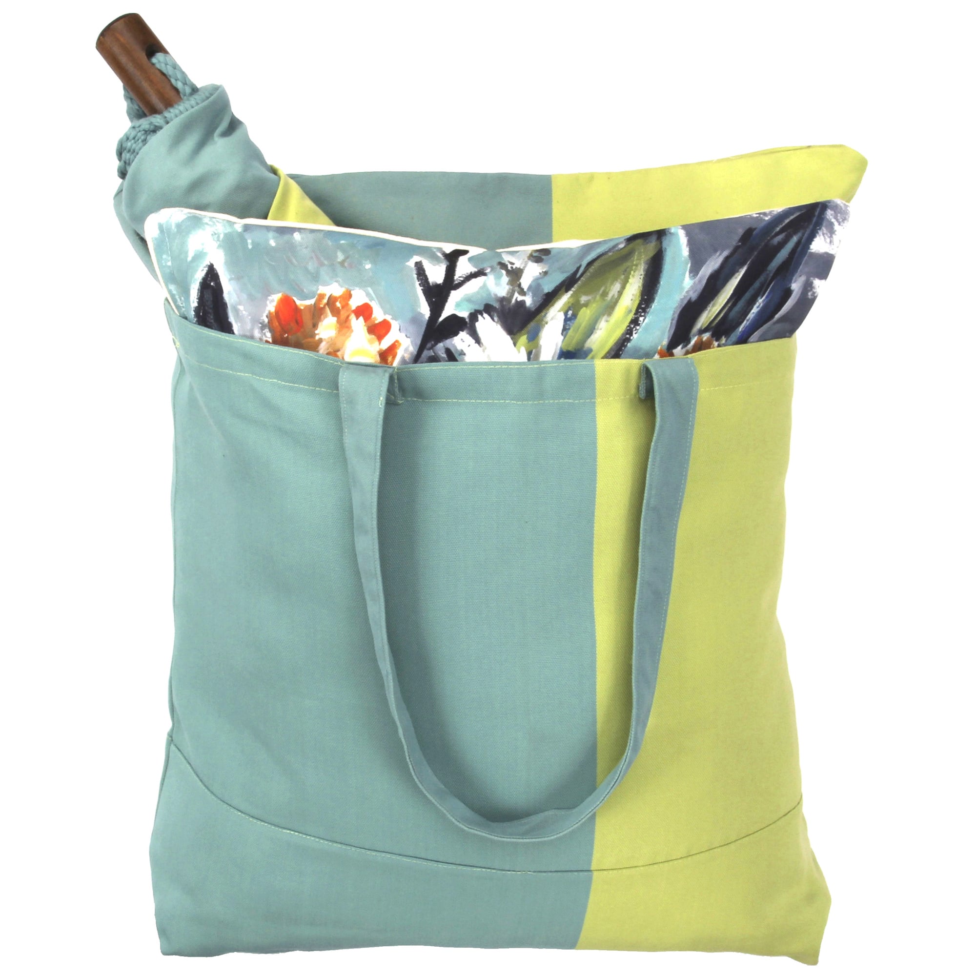 Swing Set 4 piece - Meadow Mist Stripe w/ Tropical Flow <br>(Item # sws-mm-jm2509) - Image 4