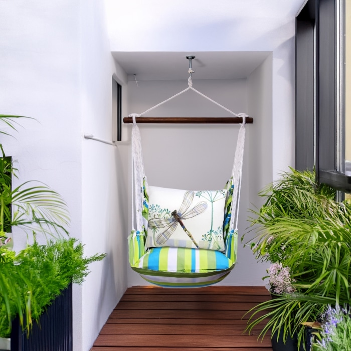 Swing Set 4 piece - Beach Boulevard Stripe w/ Dragonfly Wisp <br>(Item # bbrr604-sp)