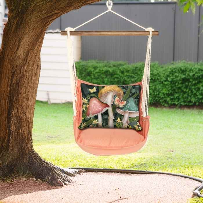 Swing Set 4 piece - Living Coral w/ Mushroom Trio <br>(Item # sws-lc-nt2503)