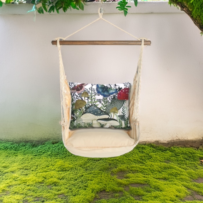 Swing Set 4 piece - Magnolia Stripe w/ Botanical Mushrooms 2 <br>(Item # sws-ms-nt463)