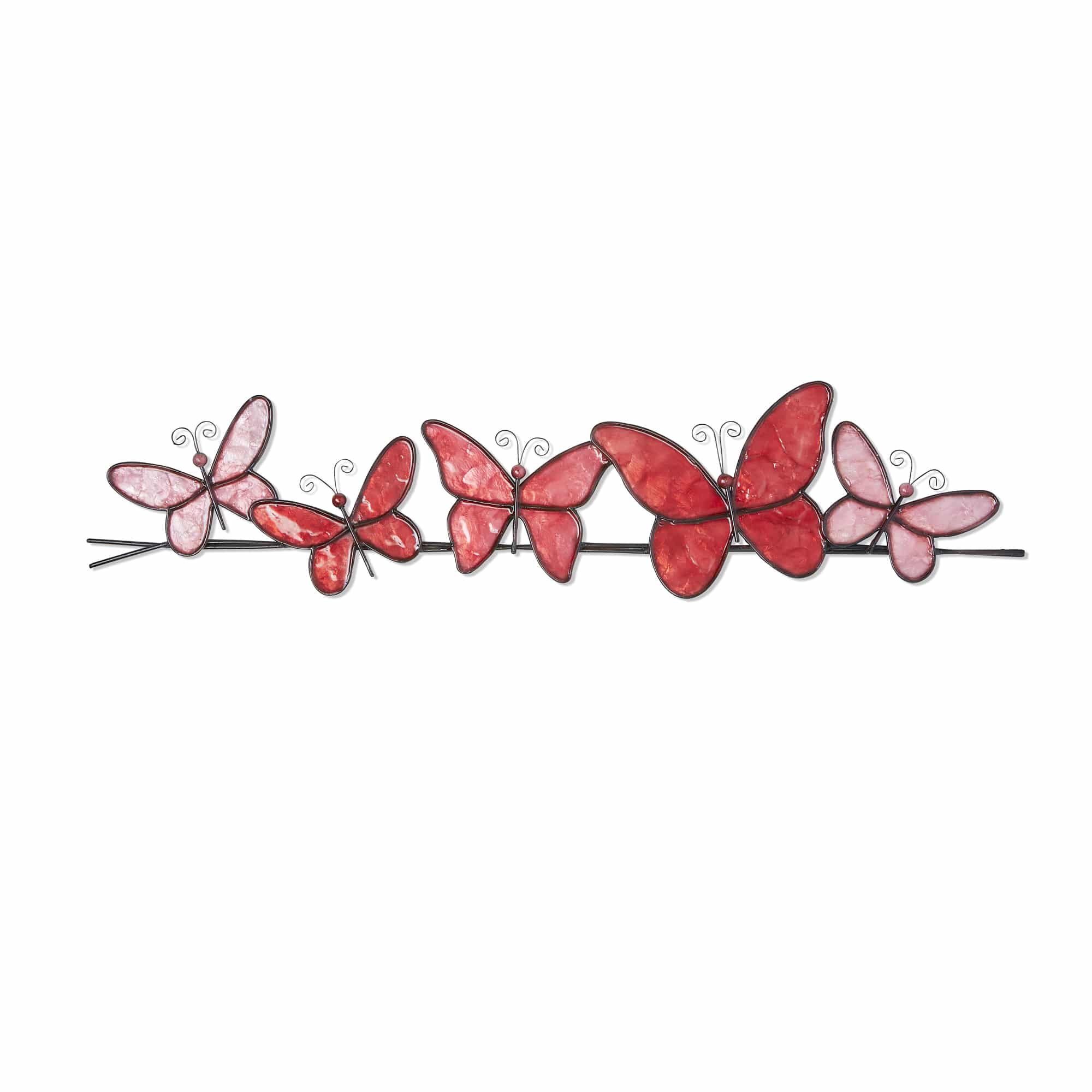 Butterflies On A Wire Wall Decor Red <br>(Item # m2020 r) - Image 4
