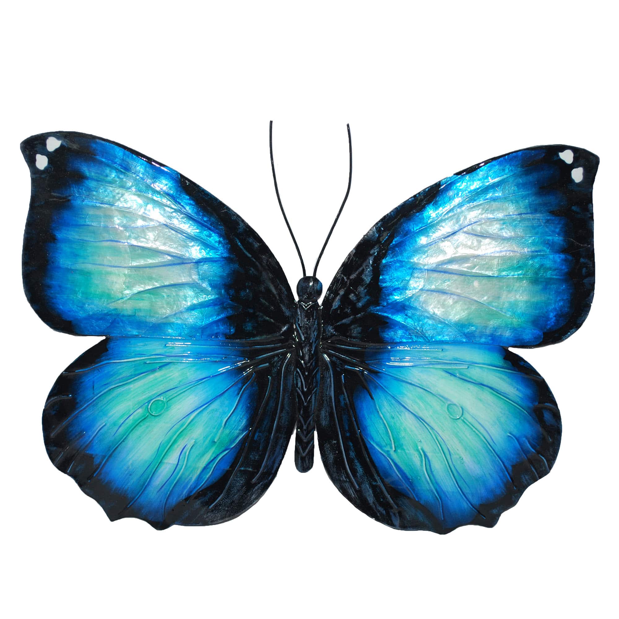 Butterfly Wall Decor Blue And Black <br>(Item # m2046) - Image 4