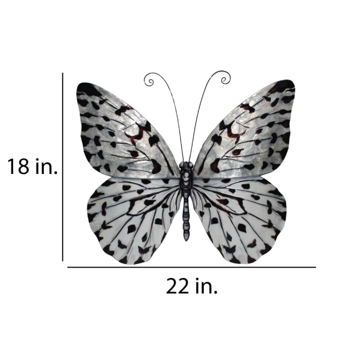 Butterfly Wall Decor Black And White Large <br>(Item # m2049 l n) - Image 3