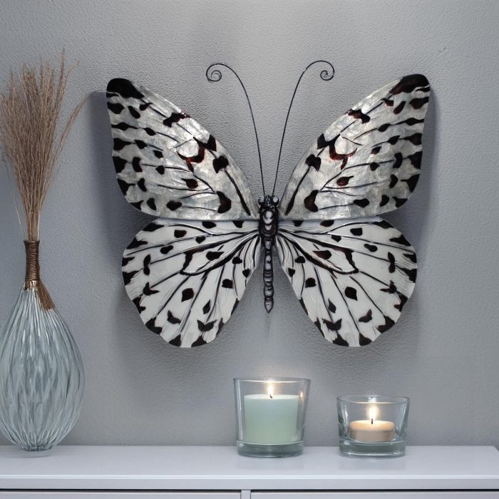 Butterfly Wall Decor Black And White Large <br>(Item # m2049 l n) - Image 2