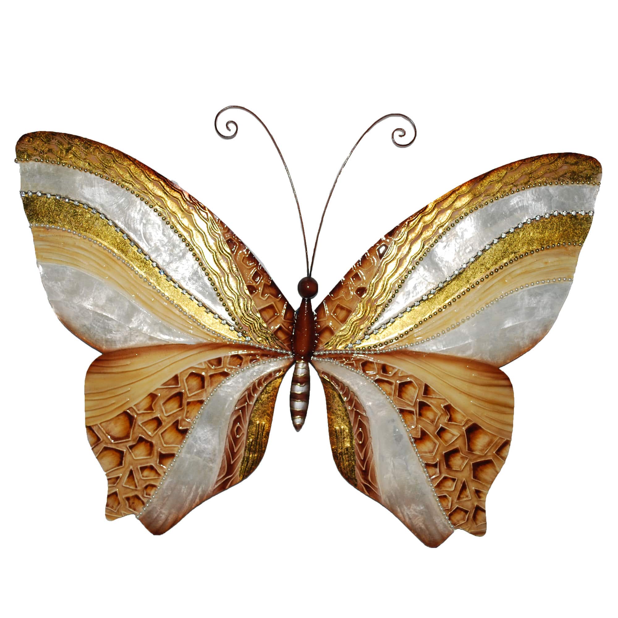 Butterfly Wall Decor Copper And Pearl <br>(Item # m2055) - Image 4