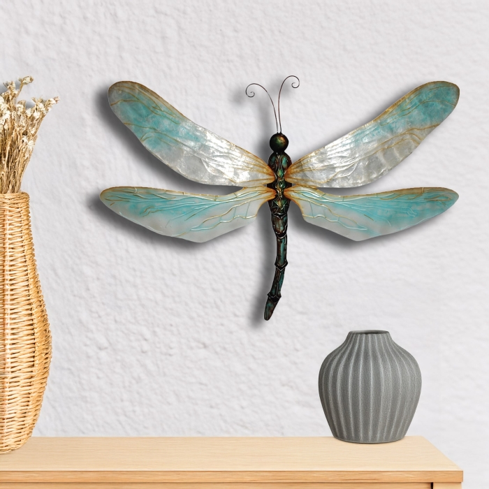 Dragonfly Wall Decor Large Pearl <br>(Item # m4005 l n) - Image 2